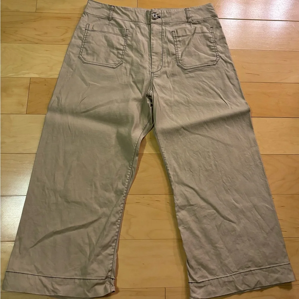 Anthropologie Maeve Colette linen blend contrast stitch 34 - Picture 4 of 4